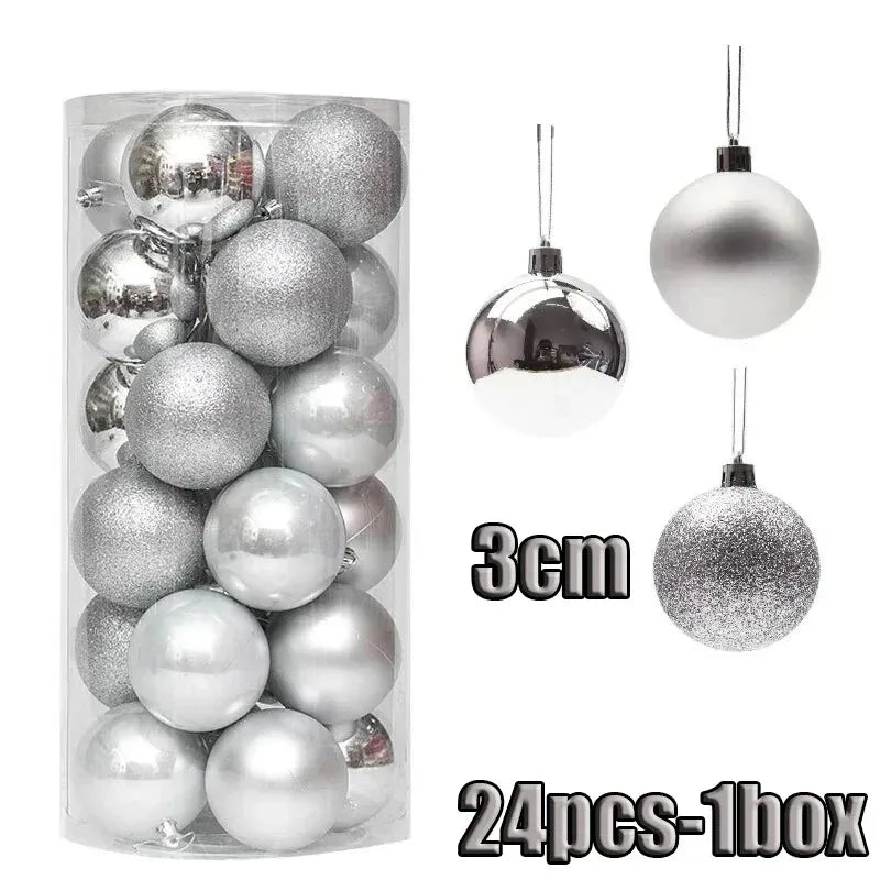 Weihnachtskugel Weihnachtsbaum Dekoration Ornamente für Heimdekoration Halloween Neujahr Navidad Hängeanhänger Kugel Zubehör