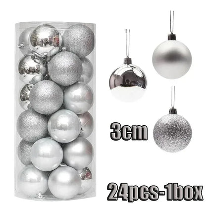 Weihnachtskugel Weihnachtsbaum Dekoration Ornamente für Heimdekoration Halloween Neujahr Navidad Hängeanhänger Kugel Zubehör