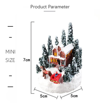 Weihnachtsdekorationen LED-Nachtlichter leuchtendes Mikro-Landschaftshaus