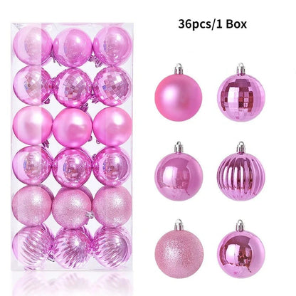 36 Stücke 3 CM Weihnachtskugeln Weihnachtsbaum Dekoration Anhänger für Home Party Decor 2025 Neujahr Navidad Geschenke Ornamente Zubehör