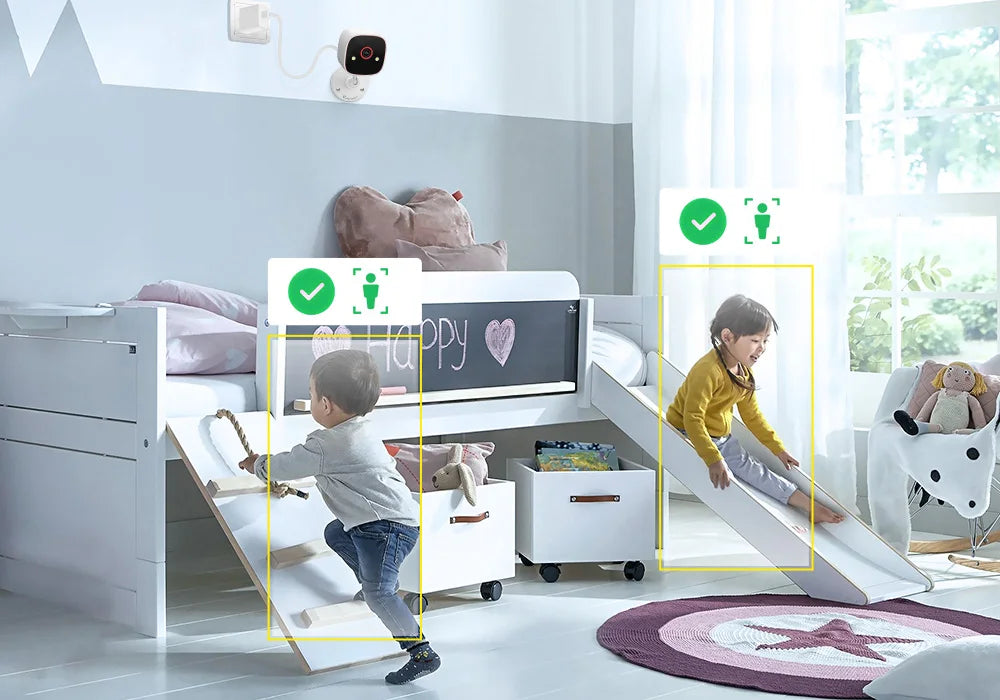 Jennov Outdoor/Indoor-Überwachungskameras, 2K HD, kabellos, WiFi, Farbnachtsicht, IP66, wasserdicht, für Haustiere, Hunde, Katzen, Babyphone