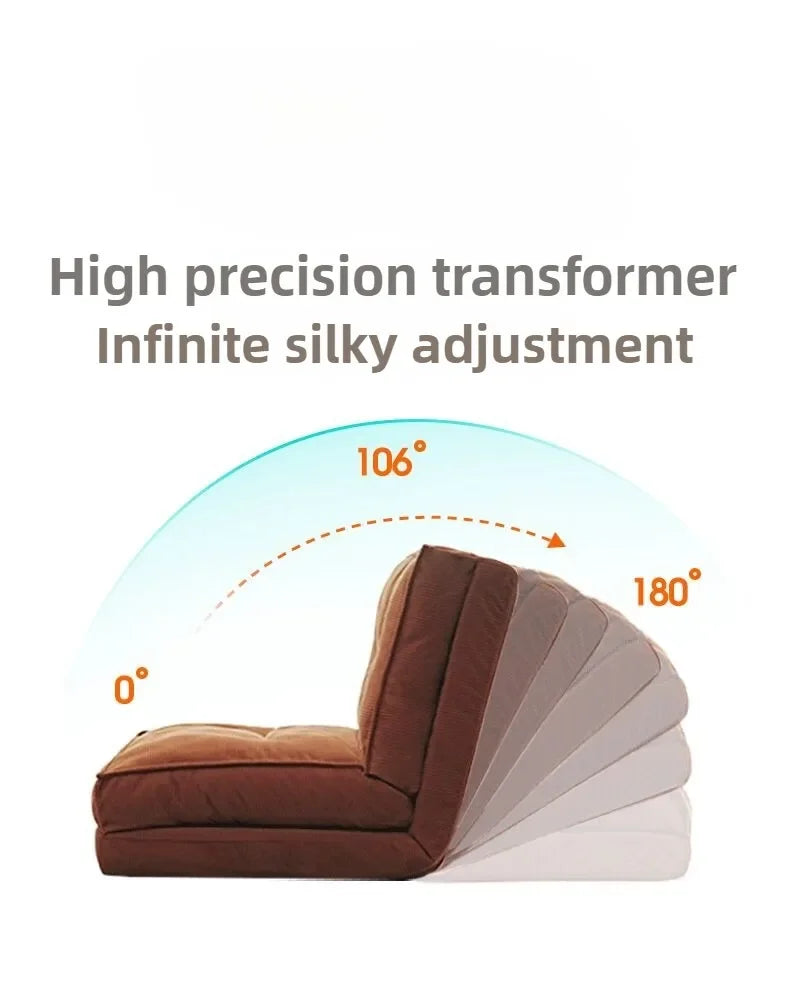 Faules Sofa, Wohnzimmer im cremigen Stil, faltbares Doppelzweck-Einzelsofa