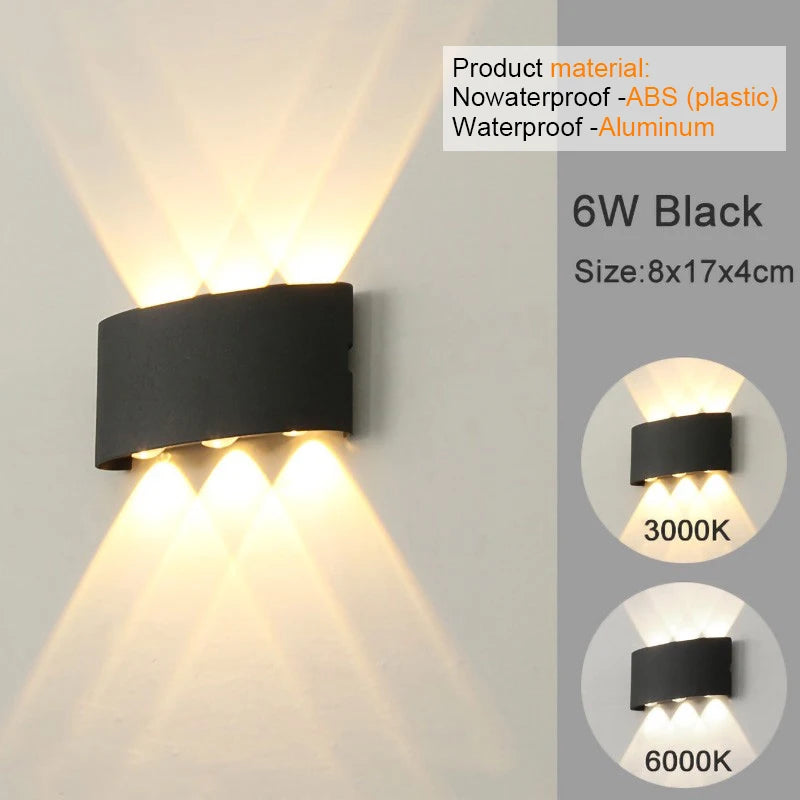 LED-Wandleuchten, moderne Innen- und Außenlampe