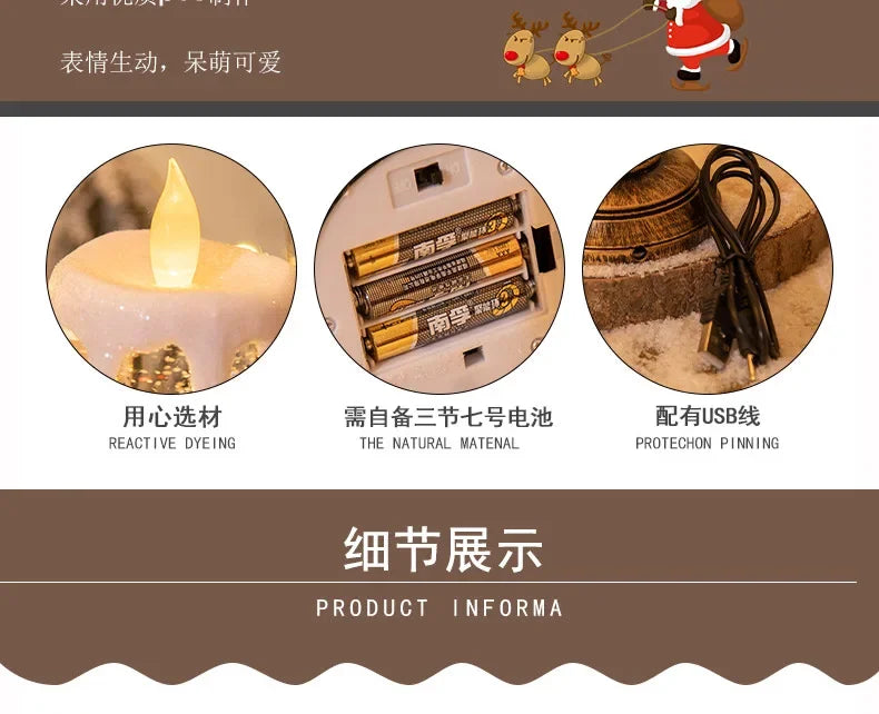 Weihnachts dekorationen Kerzen Weihnachts kristall Schnee lichter Kinder geburtstag Weihnachts geschenke Szene Layout Urlaub Dekoration