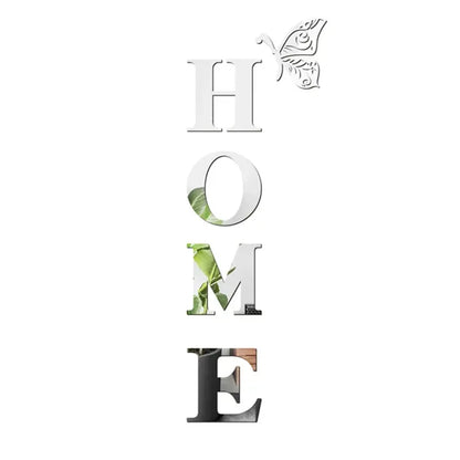 HOME Home Logo 3D Spiegel Wandaufkleber