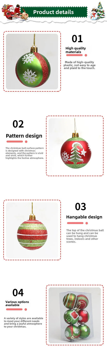 Weihnachtskugeln, Ornament, glitzernde hängende Weihnachtskugeln für Baumdekoration, Süßigkeitenkugeln für Weihnachten, Zuhause, Innenbereich, Urlaub, Party