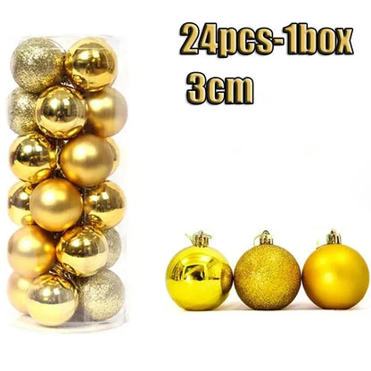 Weihnachtskugel Weihnachtsbaum Dekoration Ornamente für Heimdekoration Halloween Neujahr Navidad Hängeanhänger Kugel Zubehör