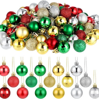 36 Stücke 3 CM Weihnachtskugeln Weihnachtsbaum Dekoration Anhänger für Home Party Decor 2025 Neujahr Navidad Geschenke Ornamente Zubehör