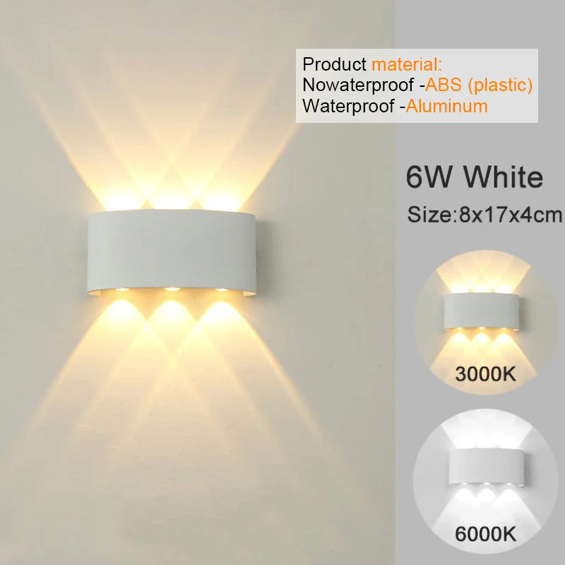 LED-Wandleuchten, moderne Innen- und Außenlampe