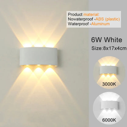 LED-Wandleuchten, moderne Innen- und Außenlampe