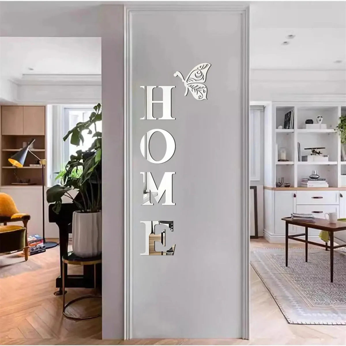 HOME Home Logo 3D Spiegel Wandaufkleber