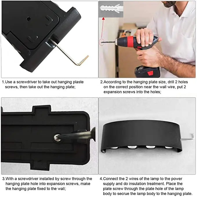 LED-Wandleuchten, moderne Innen- und Außenlampe