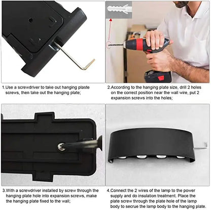 LED-Wandleuchten, moderne Innen- und Außenlampe