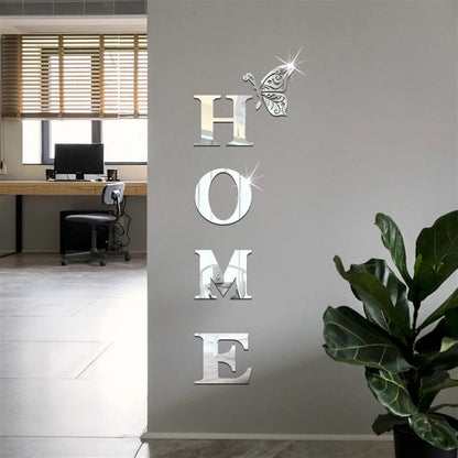 HOME Home Logo 3D Spiegel Wandaufkleber