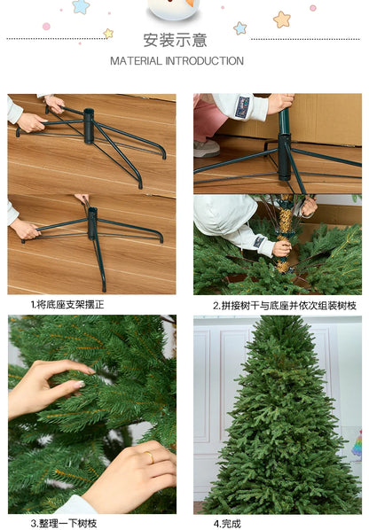 Weihnachtsbaum – Reinweiß verschlüsselte Simulation eines nackten Baumes – Großer High-End-Weihnachtsdekorationsartikel