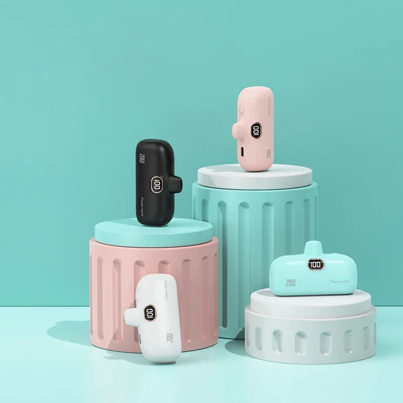 Mini Capsule Wireless Power Bank 30000mAh