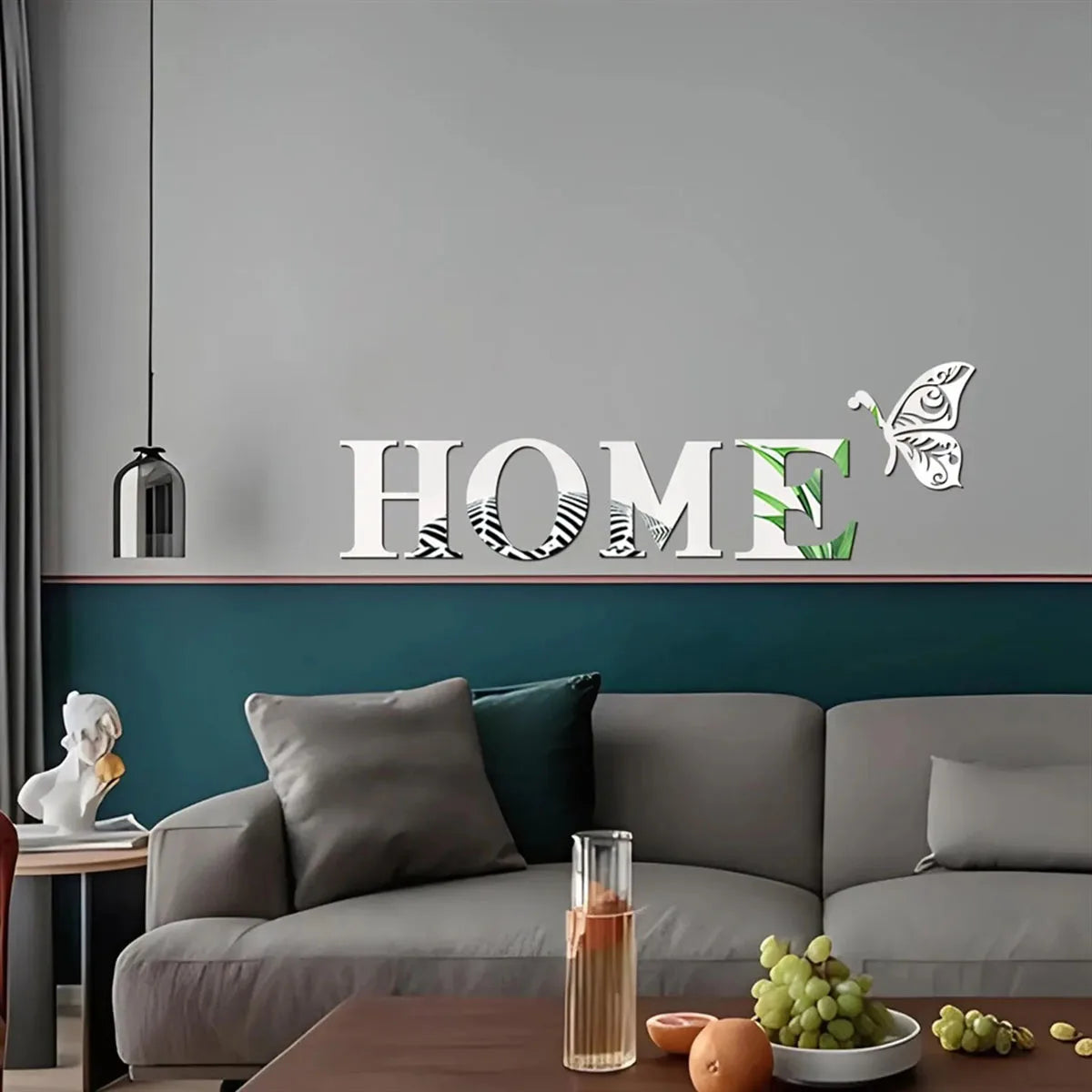 HOME Home Logo 3D Spiegel Wandaufkleber