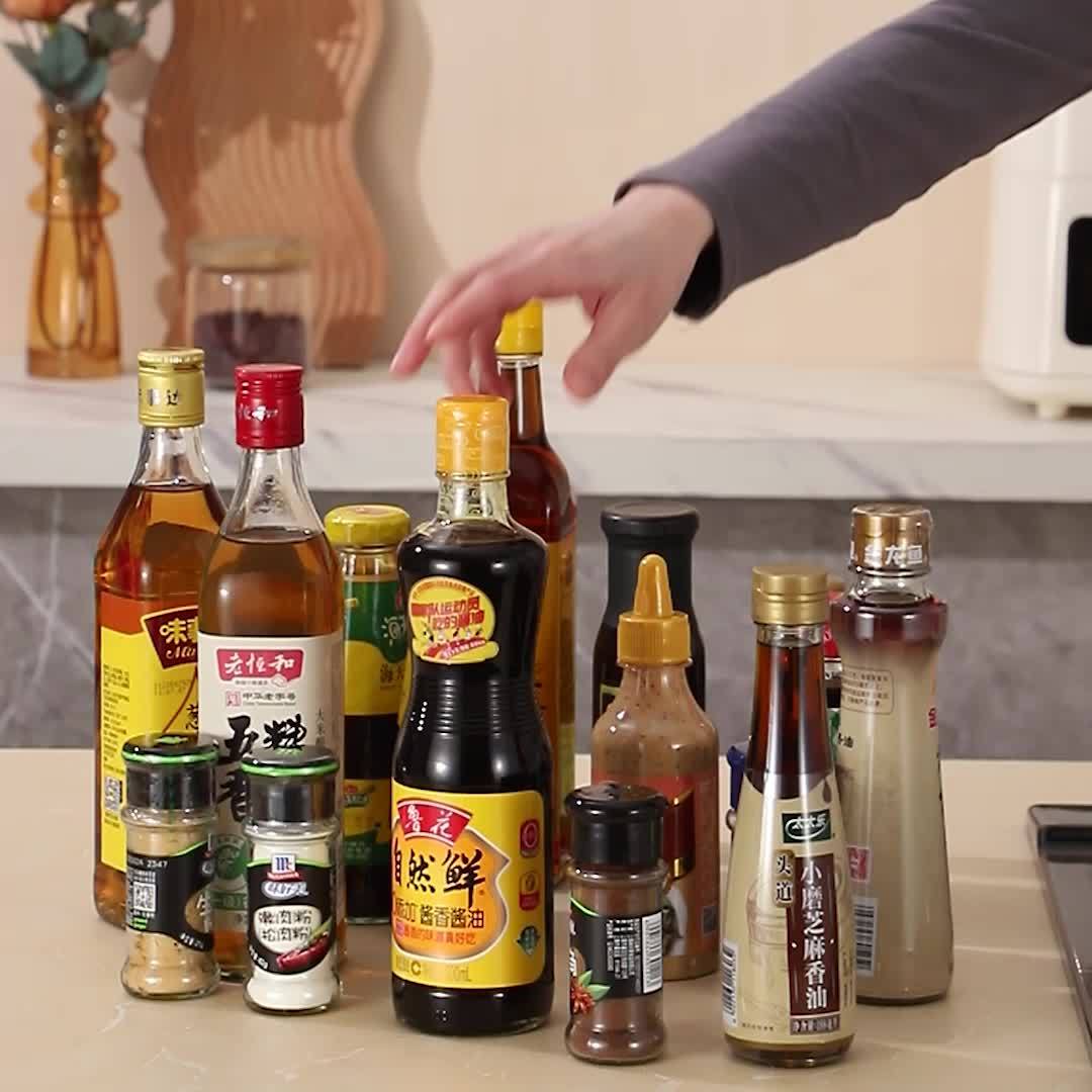 Multifunktionaler Küchendrehteller/Arbeitsplatten-Ablagekorb – 360°-Drehung