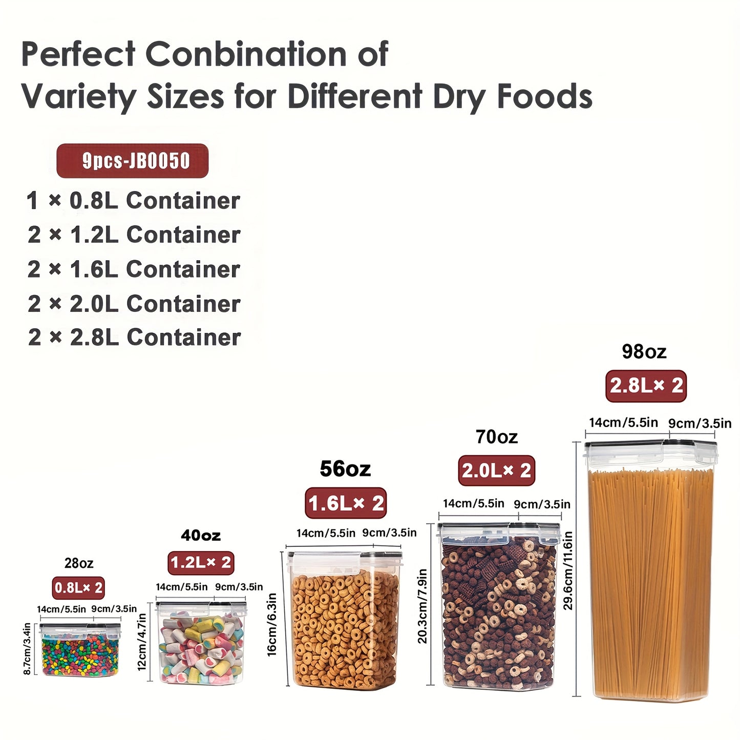 4/9 Stück luftdichte Lebensmittelbehälter