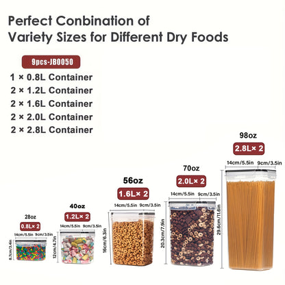 4/9 Stück luftdichte Lebensmittelbehälter
